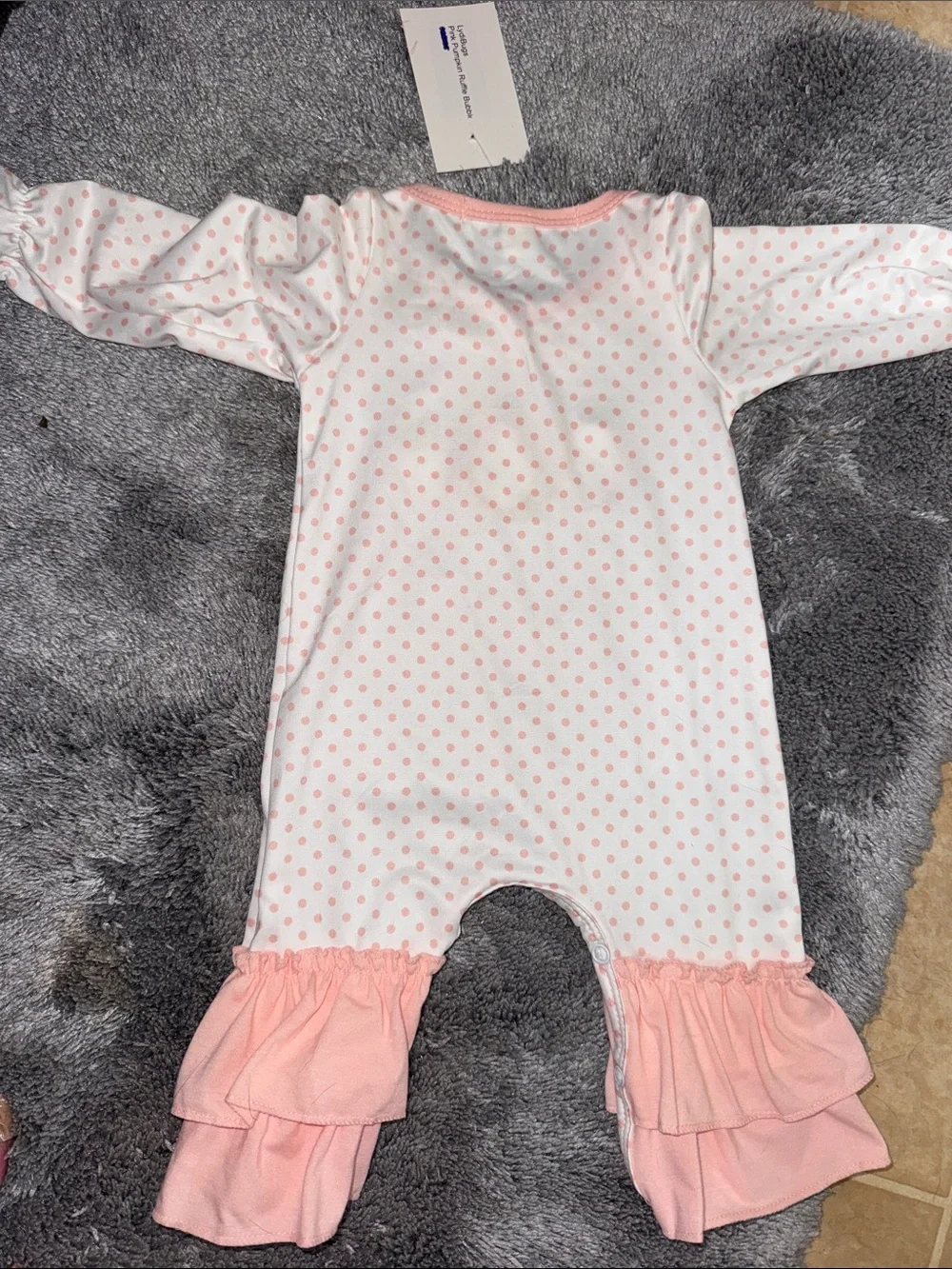 Baby 3 months  Pink Ruffle Pumpkin One-Piece NWT